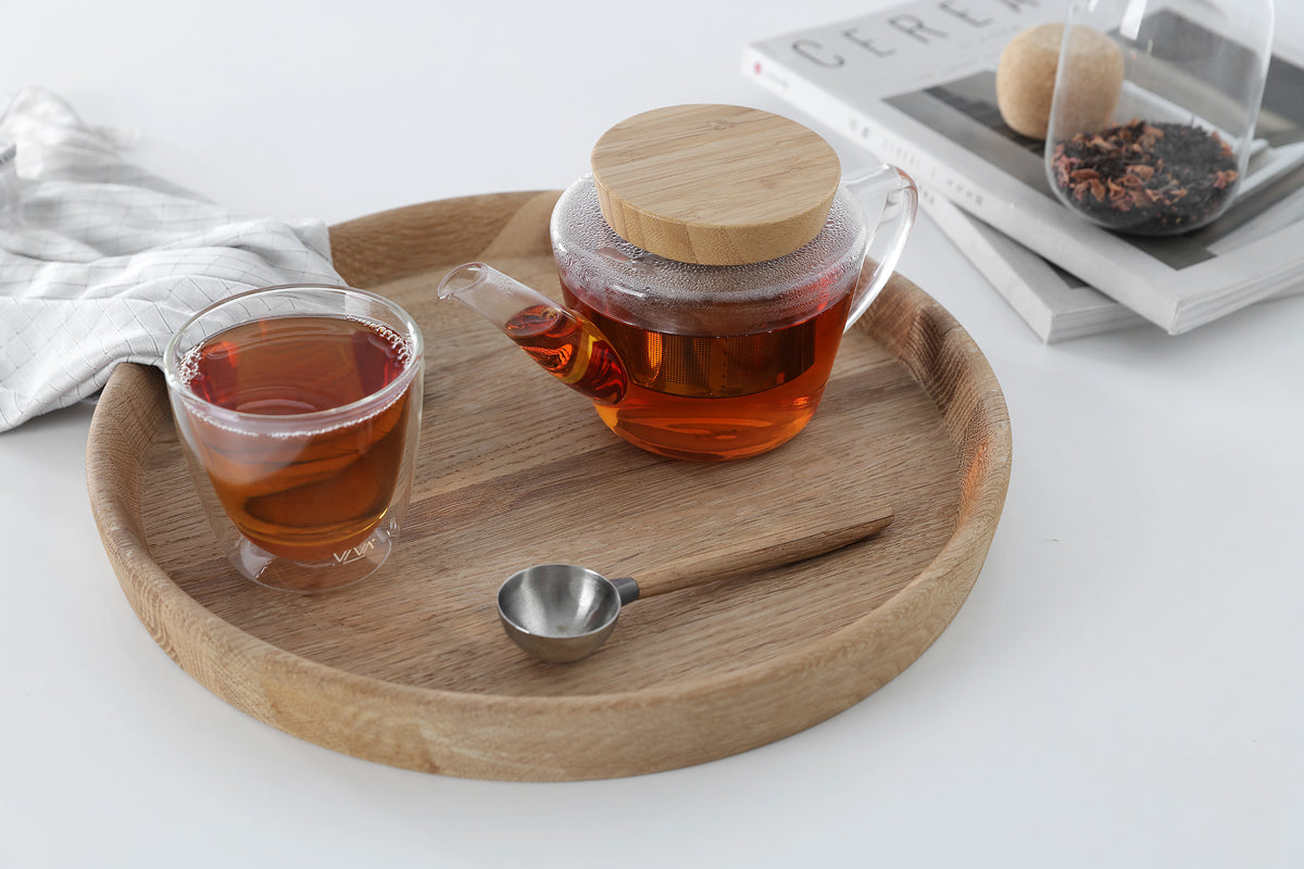 INFUSION Glass Teapot With Bamboo Lid
